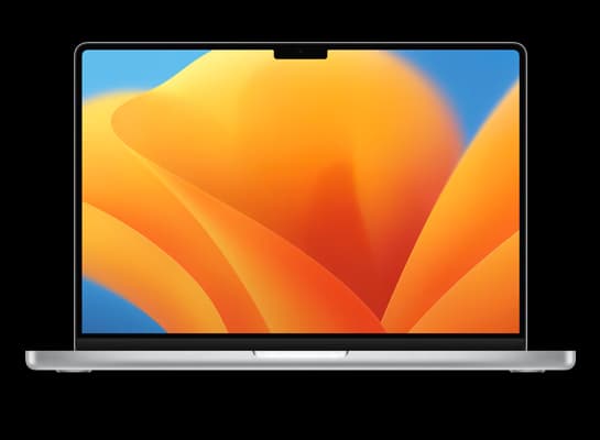 Apple MacBook Pro (14-inch, M2 Max, 2023) M2 Max rendering for macOS firmware update